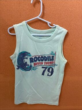 Toughskins Mint Green Crocodile River Tours Tank Top